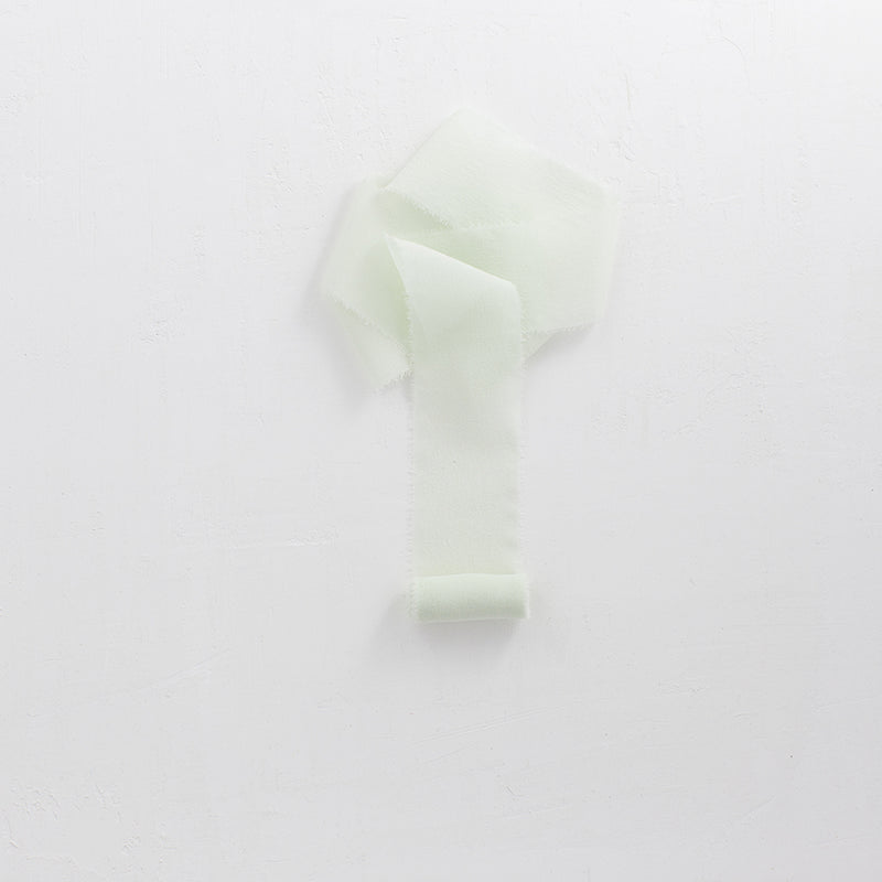 SFUMATO LATTE E MENTA - Natural silk ribbon