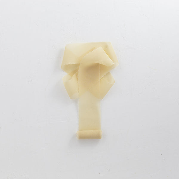 SFUMATO GIALLO DI NAPOLI - Natural silk ribbon