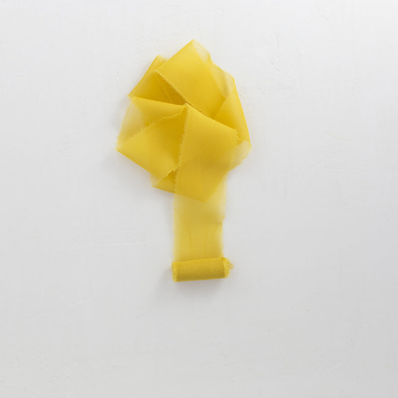 SFUMATO ZAFFERANO - Natural silk ribbon