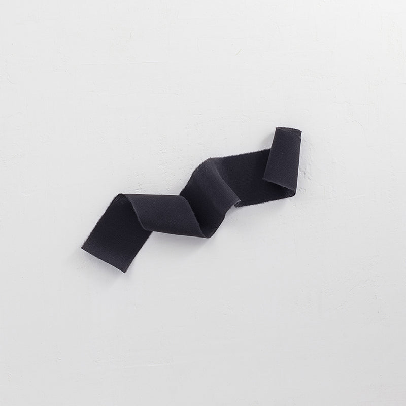 SINFONIA ANTRACITE - Natural silk ribbon