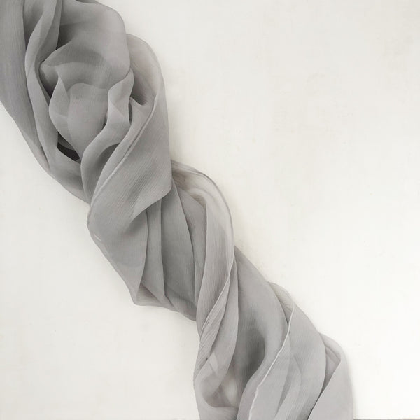 ZEFIRO GRIGIO POLVERE - Natural silk runner
