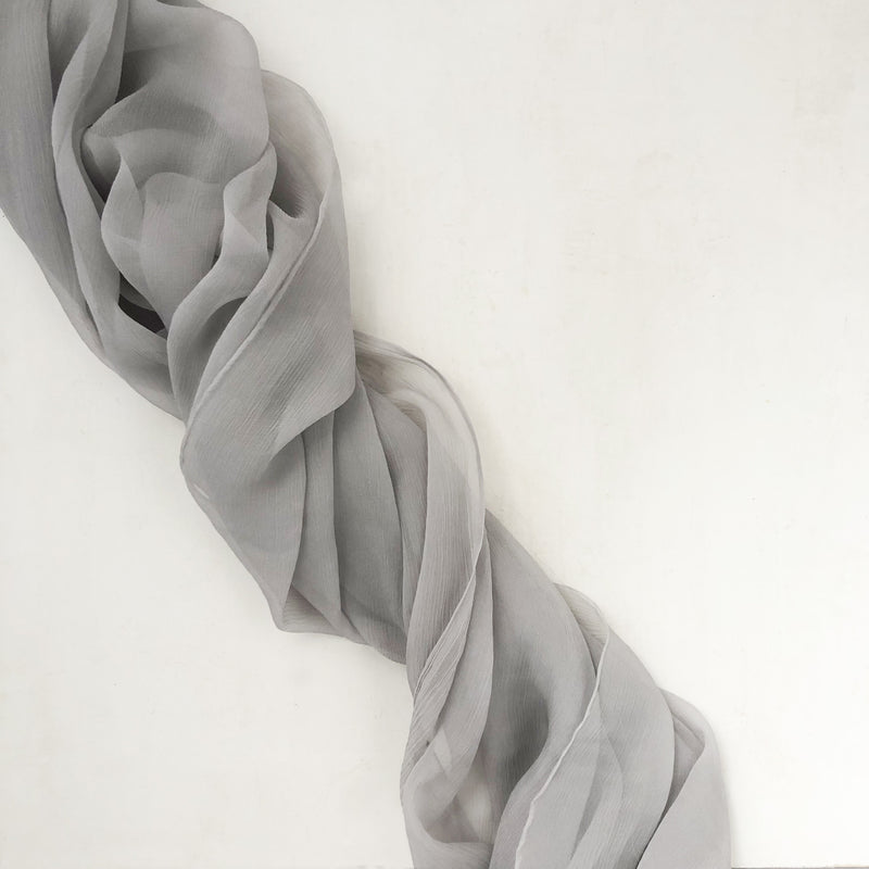 ZEFIRO GRIGIO POLVERE - Natural silk runner